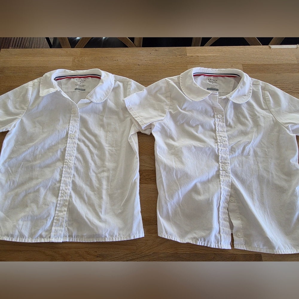 French Toast Short Sleeve Peter Pan Collar Blouse Size 7 NWOT